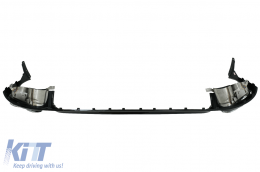 Diffuseur d'aileron arrière Double Sortie pour Audi Q8 S-Line 2018-2023 Argent Conseils-image-6087470