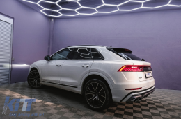 Diffuseur d'aileron arrière Double Sortie pour Audi Q8 S-Line 2018-2023 Argent Conseils-image-6089728