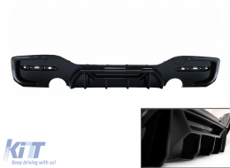 image-71-Diffuseur d'air Double sortie pour Échappement unique pour BMW Série 1 F20 F21 LCI 15-19 Noir Brillant Competition Design