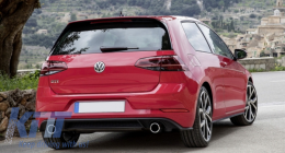 Diffuseur d'air Pare-chocs arrière pour VW Golf 7.5 VII Hatchback 2017+ GTI Look-image-6044635