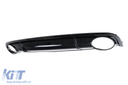 Diffuseur d'air Pare-chocs & Conseils d'échappement pour Audi A7 4G 2010-2014 RS7 Look Noir-image-6276062