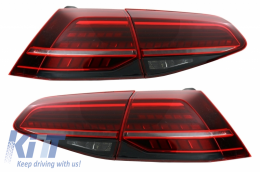 Diffuseur d'air Pare-chocs pour VW Golf 7.5 VII 17+ LED Feux Exhaust GTI Look-image-6052646
