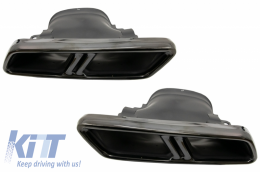 Diffuseur d'air pour Mercedes Classe E W213 16-19 Embouts de silencieux E63s Look-image-6063671