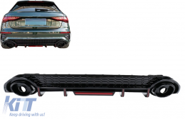 Diffuseur de pare-chocs pour Audi A3 8Y Hatchback S-Line S3 2020- Conseils Silencieux d’échappement-image-6109035
