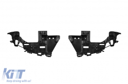 Diffuseur de type C63 avec embouts chromés adapté pour le pare-chocs arrière standard pour Mercedes Classe C W205 berline, S205 break 2013-2019 -oo--oo-, avec garniture chromée-image-6148646