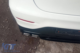 Diffuseur de type GLC63 avec embouts noirs adapté pour le pare-chocs arrière A Design sur Mercedes GLC Coupe C253 2016-2022 -oo--oo-, avec garniture noire-image-6156955