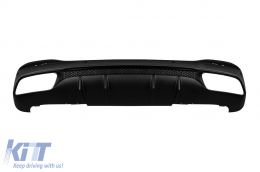Diffuseur de type GLS63 avec embouts chromés pour pare-chocs arrière A Design adapté pour Mercedes GLS X167 après 2019 -oo--oo-, avec garniture noire-image-6148170