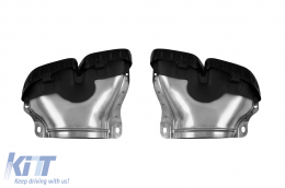 Diffuseur de type GLS63 avec embouts noirs adapté pour le pare-chocs arrière A Design sur Mercedes GLS X167 après 2019 -oo--oo-, avec garniture noire-image-6148168