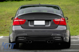 Diffuseur de type M3 adapté au pare-chocs arrière M Technik sur BMW Série 3 E90 berline, E91 touring 2004-2011 -oo--oo--image-6143721