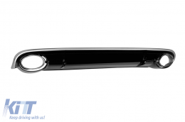 Diffuseur de type RS4 avec embouts chromés adapté au pare-chocs arrière standard de l'Audi A4 berline, break 2007-2011 -O---O--image-6163588