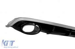 Diffuseur de type RS6 avec embouts chromés adapté au pare-chocs arrière standard de l'Audi A6 2015-2018 -O---O--image-6162988