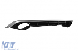 Diffuseur de type RS6 avec embouts chromés adapté au pare-chocs arrière standard de l'Audi A6 2015-2018 -O---O--image-6162991