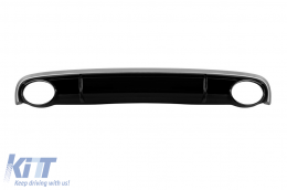 Diffuseur de type RS7 avec embouts chromés adapté au pare-chocs arrière standard de l'Audi A7 Sportback 2010-2014 -O--O--image-6162885