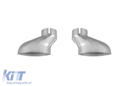 Diffuseur de type RS7 avec embouts chromés adapté au pare-chocs arrière S-line sur Audi A7 Sportback 2015-2017 -O--O--image-6162937