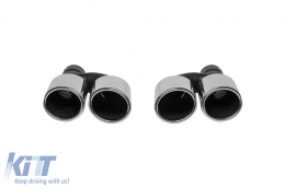 Diffuseur de type S5 avec embouts chromés adapté au pare-chocs arrière S-line sur Audi A5 Sportback, Coupe, Cabrio 2016-2020 -oo--oo--image-6148410