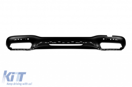 Diffuseur de type S63 avec embouts chromés adapté au pare-chocs arrière A Design sur Mercedes Classe S W222 2017-2019, avec garniture chromée-image-6265735