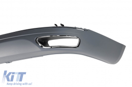 Diffuseur de type W12 avec embouts chromés adapté au pare-chocs arrière standard de l'Audi A8 2010-2014 -oo--oo--image-6163816