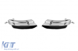 Diffuseur de type W12 avec embouts chromés adapté au pare-chocs arrière standard de l'Audi A8 2010-2014 -oo--oo--image-6163823