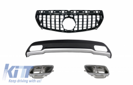 image-18-Diffuseur d'échappement pour Mercedes W176 12-08-15 Sport Pack Grille Panamericana