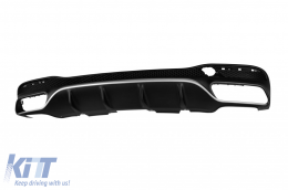 Diffuseur Design Type A avec embouts chromés adapté pour pare-chocs arrière pour Mercedes GLS X166 2015-2019 -oo--oo--image-6264381