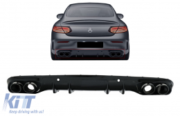 Diffuseur Double Conseils pour Mercedes C C205 A205 2014-2019 C43 Look Night Package-image-6078082