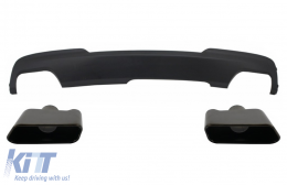 image-0-Diffuseur Double Sortie pour BMW F10 F11 11-17 Conseils Sport M-Tech 550i Look