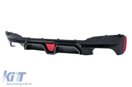Diffuseur LED Pare-chocs pour BMW G30 G31 Limo Touring 17-24 M5 Look Noir/Carbon-image-6128477