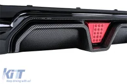 Diffuseur LED Pare-chocs pour BMW G30 G31 Limo Touring 17-24 M5 Look Noir/Carbon-image-6128481