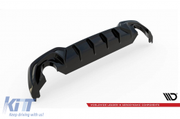 Diffuseur Maxton Design adapté pour le pare-chocs arrière de la BMW 3 Series G20 berline, G21 touring avec pack M 2018-2022, laqué noir, adapté aux véhicules avec attelage-image-6236141