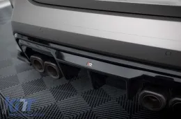 Diffuseur Maxton Design adapté pour le pare-chocs arrière de BMW M4 G82 Coupé, G83 Cabriolet, M3 G80 Berline, G81 Touring après 2021 -oo--oo-, laqué noir-image-6236161