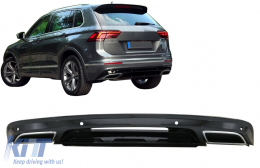 Diffuseur pare-chocs arrière pour VW Tiguan II Mk2 AD BW 2016-05.2020 R-Line Look-image-6086990