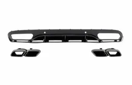 image-73-Diffuseur pare-chocs Échappement pour Mercedes C C205 A205 14-19 C63 Ed 1 Look