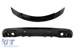 image-17-Diffuseur Pare-chocs Embouts pour Mercedes Classe C W205 14-20 Becquet Coffre Noir