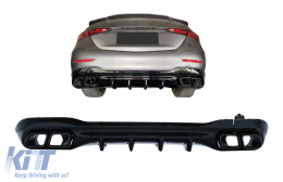Diffuseur Pare-chocs Embouts pour Mercedes Classe C W206 S206 Sport Line 2021+ C63 Design-image-6095538