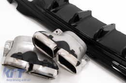 Diffuseur Pare-chocs Embouts pour Mercedes Classe C W206 S206 Sport Line 2021+ C63 Design-image-6096095