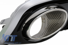 Diffuseur Pare-chocs pour Audi A4 B8 Facelift 12-15 Embouts Grille RS4 Look-image-6032345