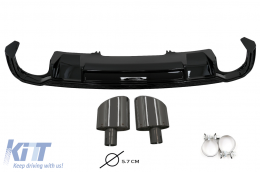 Diffuseur pour Audi A4 B9 8W 16-18 Sedan Avant Embouts Silencieux Pare-chocs S Line-image-6097222