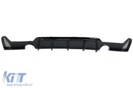image-67-Diffuseur pour BMW 4 F32 F33 F36 2013-2019 M Look Double Seul Sortie Noir brillant