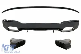 image-7-Diffuseur pour BMW 5 G30 2017-2019 M Perform Look Échappement Conseils Noir Becquet