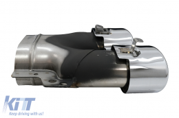 Diffuseur pour Mercedes C W205 S205 Sport Line 14-20 C43 Embouts Look Chrome-image-6078329