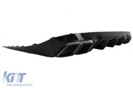 Diffuseur pour Mercedes C238 A238 Sport Line 16-19 E63 Pack Look Nuit Embouts d'échappement-image-6094574