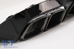Diffuseur pour Mercedes C238 A238 Sport Line 16-19 E63 Pack Look Nuit Embouts d'échappement-image-6094576
