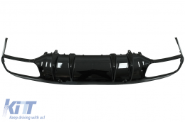 Diffuseur pour Mercedes Classe C C205 A205 Coupé Cabriolet 14-19 Embouts C43 Look-image-6077601