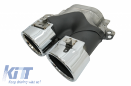 Diffuseur pour Mercedes Classe CLS C257 18+ d'échappement chromés CLS53 Look-image-6057115