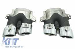 Diffuseur pour Mercedes Classe CLS C257 18+ d'échappement chromés CLS53 Look-image-6057116