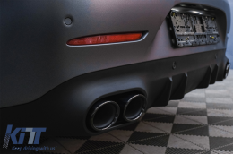 Diffuseur pour Mercedes CLS C257 18+ CLS53 Look Échappement Tips Night Package-image-6090193