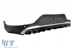 Diffuseur pour Mercedes GLC Coupé Facelift C253 2020-GLC43 Look Argent Échappement Silencieux Conseils-image-6084798