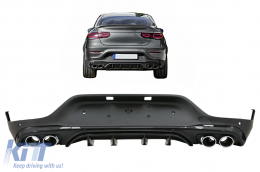 Diffuseur pour Mercedes GLC Coupé Facelift C253 20+ Embouts GLC43 Look-image-6085293