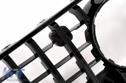 Diffuseur pour Mercedes S C217 14-17 S63 GTR Look Chrome Silencieux Conseils Grille Noir-image-6069742