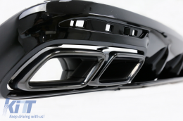 Diffuseur pour Mercedes S C217 Coupe 14-20 S63 Facelift Look Noir Silencieux Conseils-image-6073343
